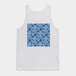 Cute Blue Pumpkin Pattern Tank Top